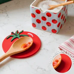 Reposa cucharas tomate