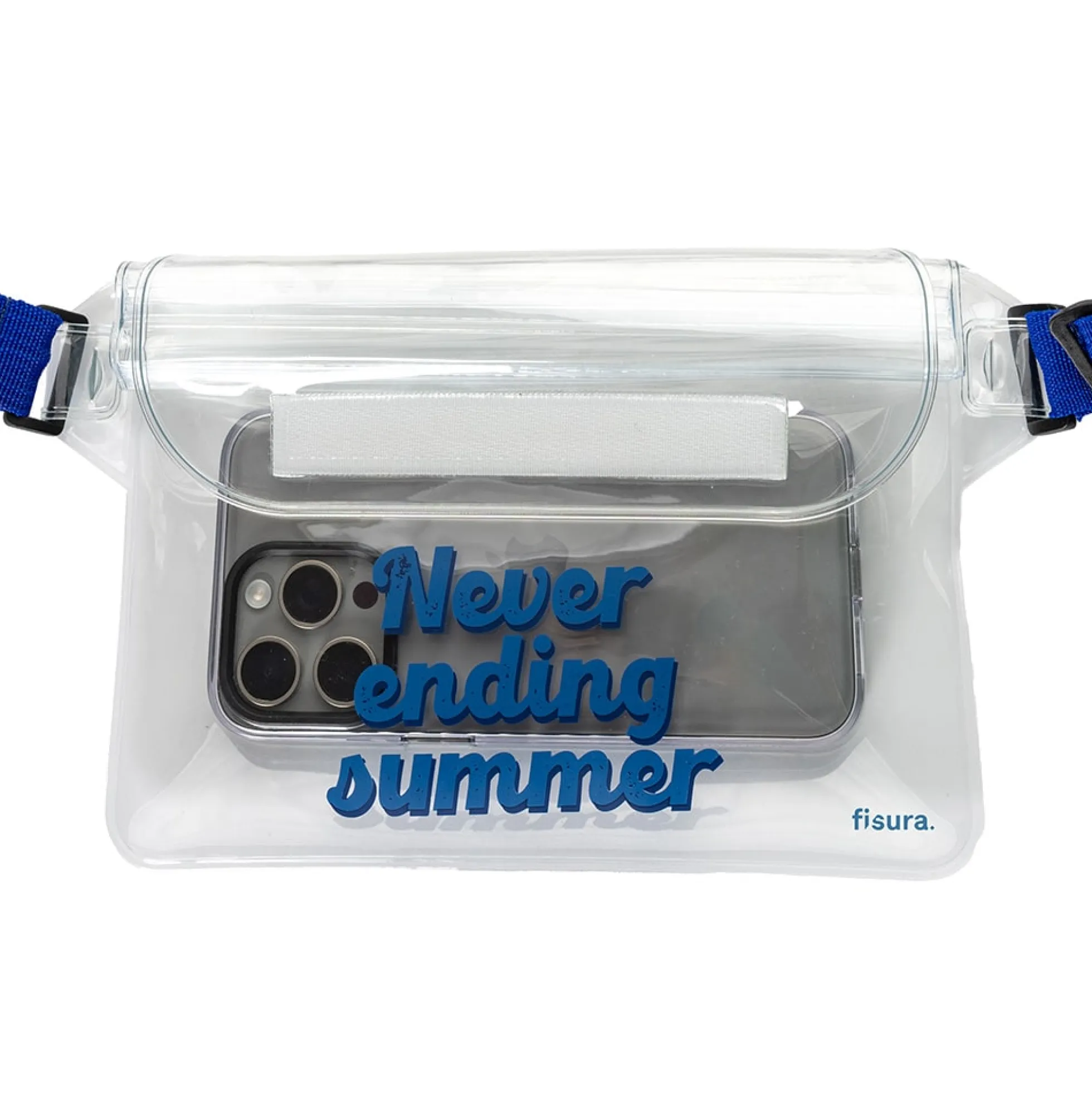 Riñonera estanca “Never ending summer” azul