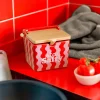Salero “Stay salty” rosa y rojo
