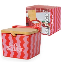 Salero “Stay salty” rosa y rojo