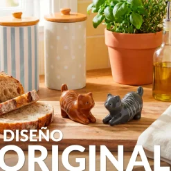 Salero y pimentero gato con manchas