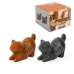 Salero y pimentero gato con manchas