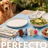 Salero y pimentero perro de rayas