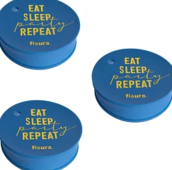 Tapa vasos antidroga “Eat, Sleep, Party, Repeat” 3 unidades