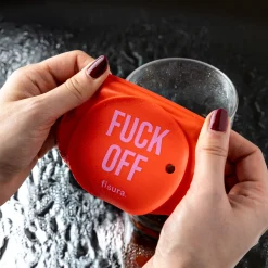 Tapa vasos antidroga “Fuck off” rojo 3 unidades