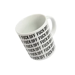 Taza 'Fuck Off' Blanco/ Negro