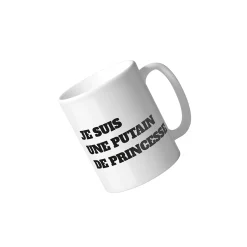 Taza 'Je suis un Putain de Princesse' FR