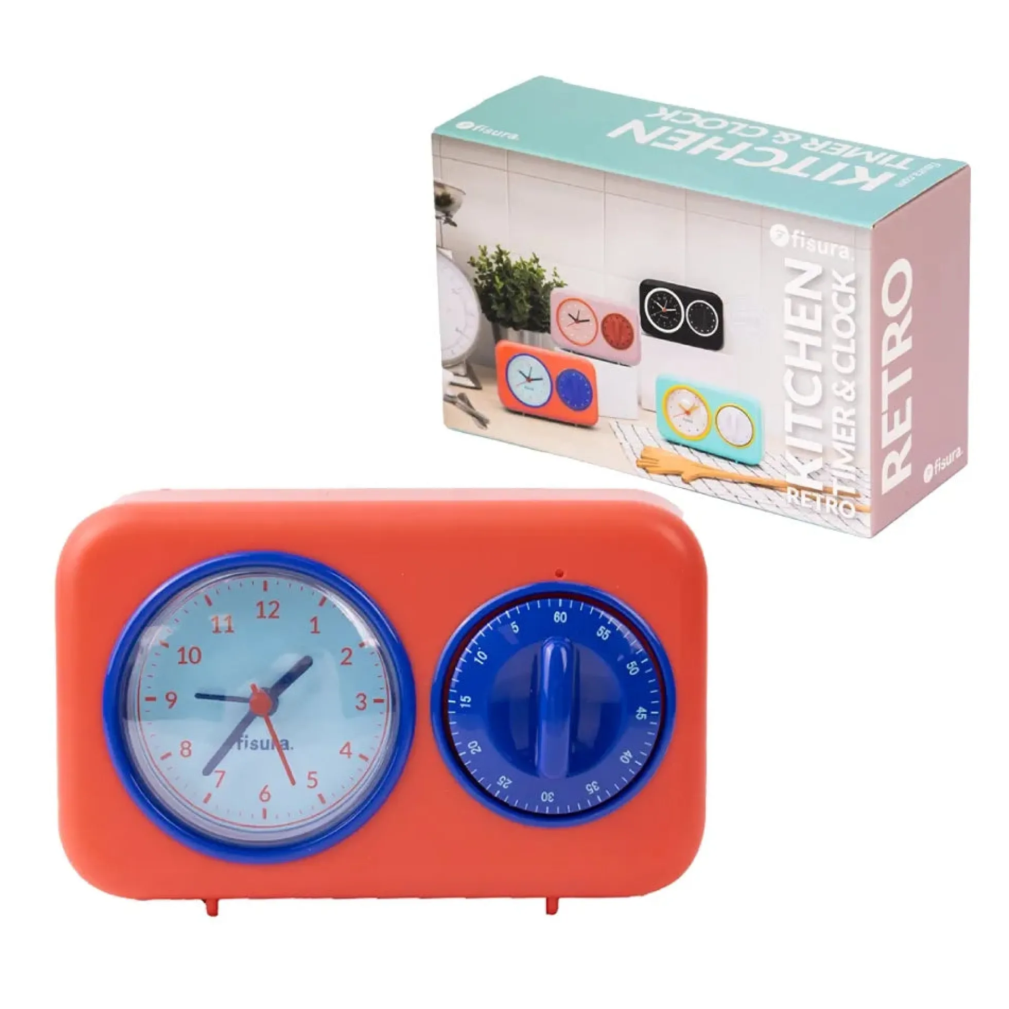Temporizador de cocina retro - rojo