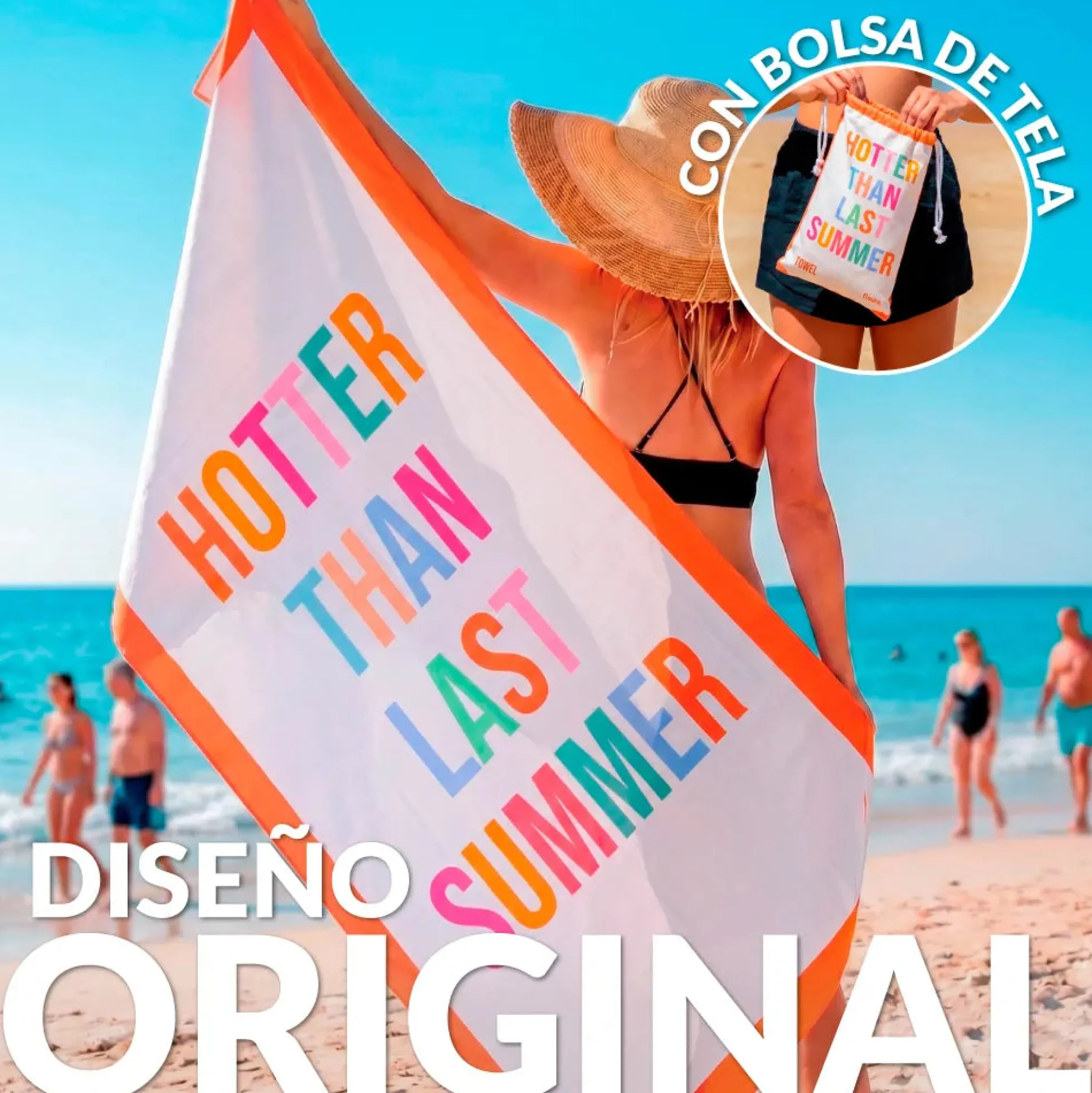 Toalla playa "hotter than last summer"