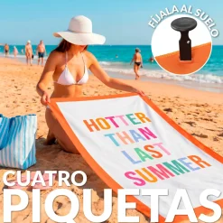Toalla playa "hotter than last summer"