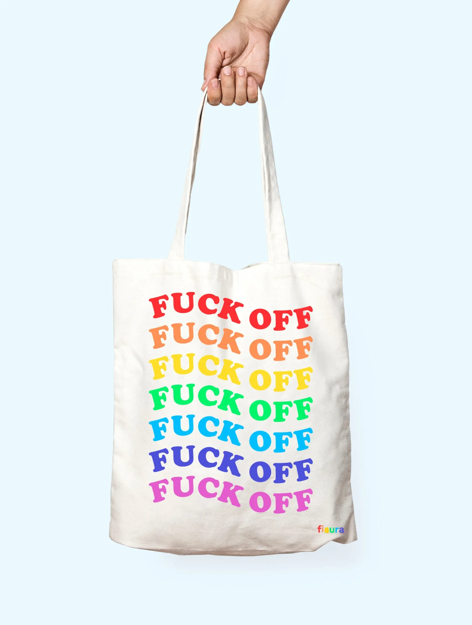 Tote bag original"Fuck Off" multicolor