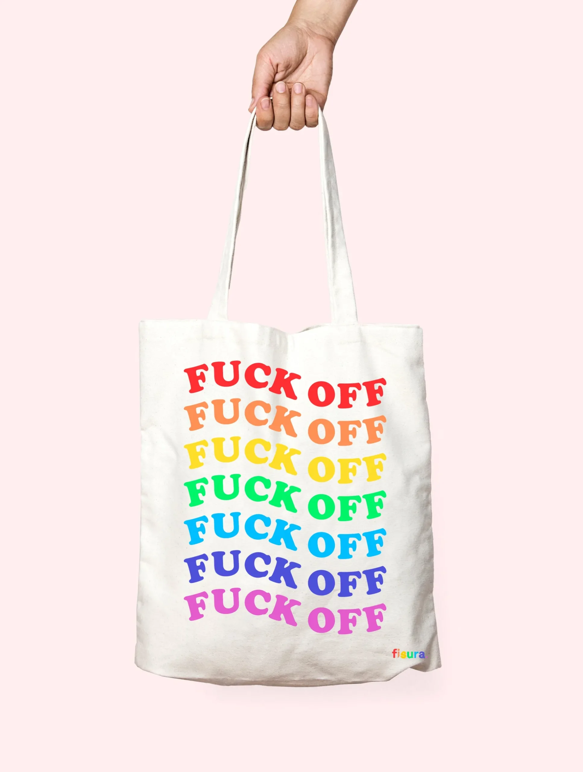 Tote bag original"Fuck Off" multicolor