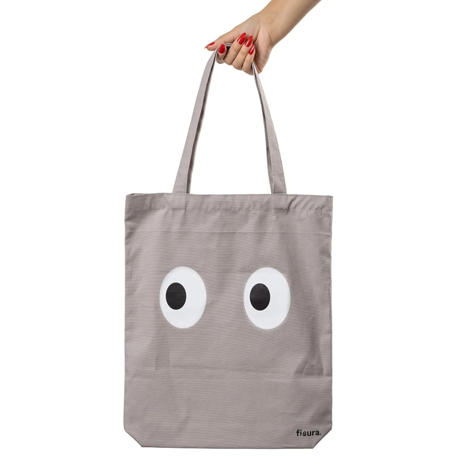 Tote bag original “ojos” gris