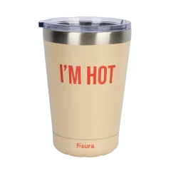 Vaso termo “I’m hot” beige