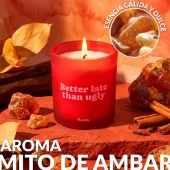 Vela de cristal “Better late than ugly” – mito de ámbar