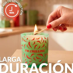 Vela de cristal “I’m chilling” – canela y guindilla