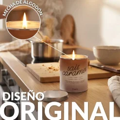Vela en lata de metal “Salt caramel” – caramelo salado