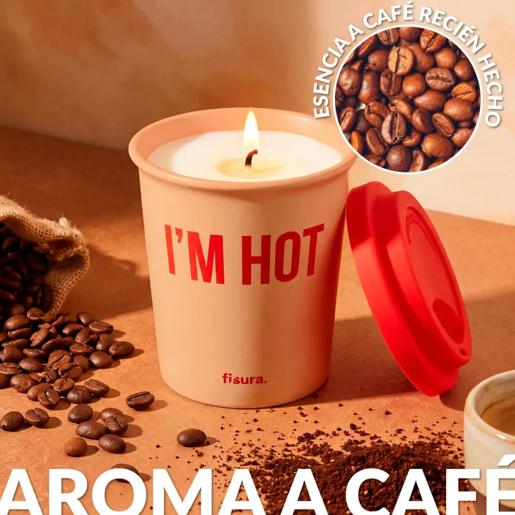 Vela multiusos “I’m hot” – café