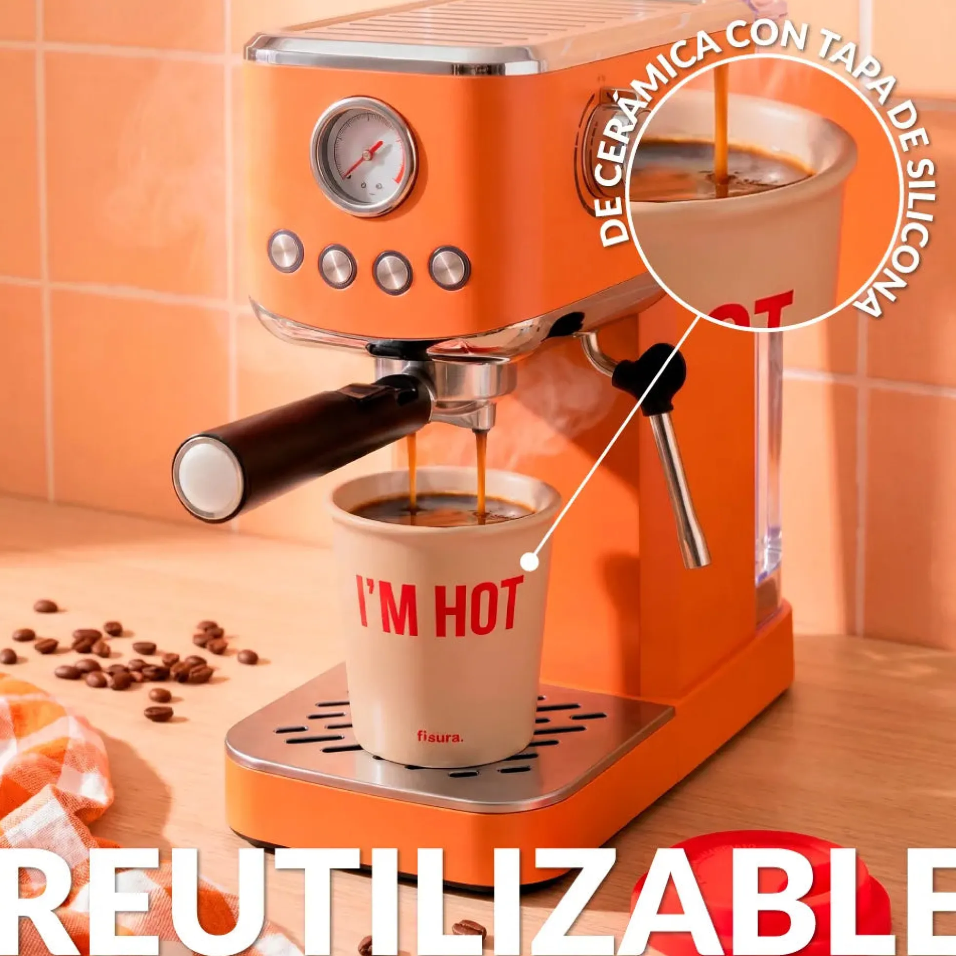 Vela multiusos “I’m hot” – café