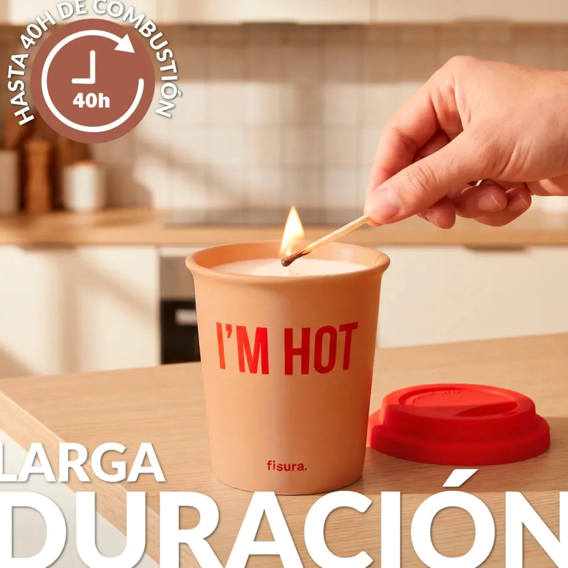 Vela multiusos “I’m hot” – café