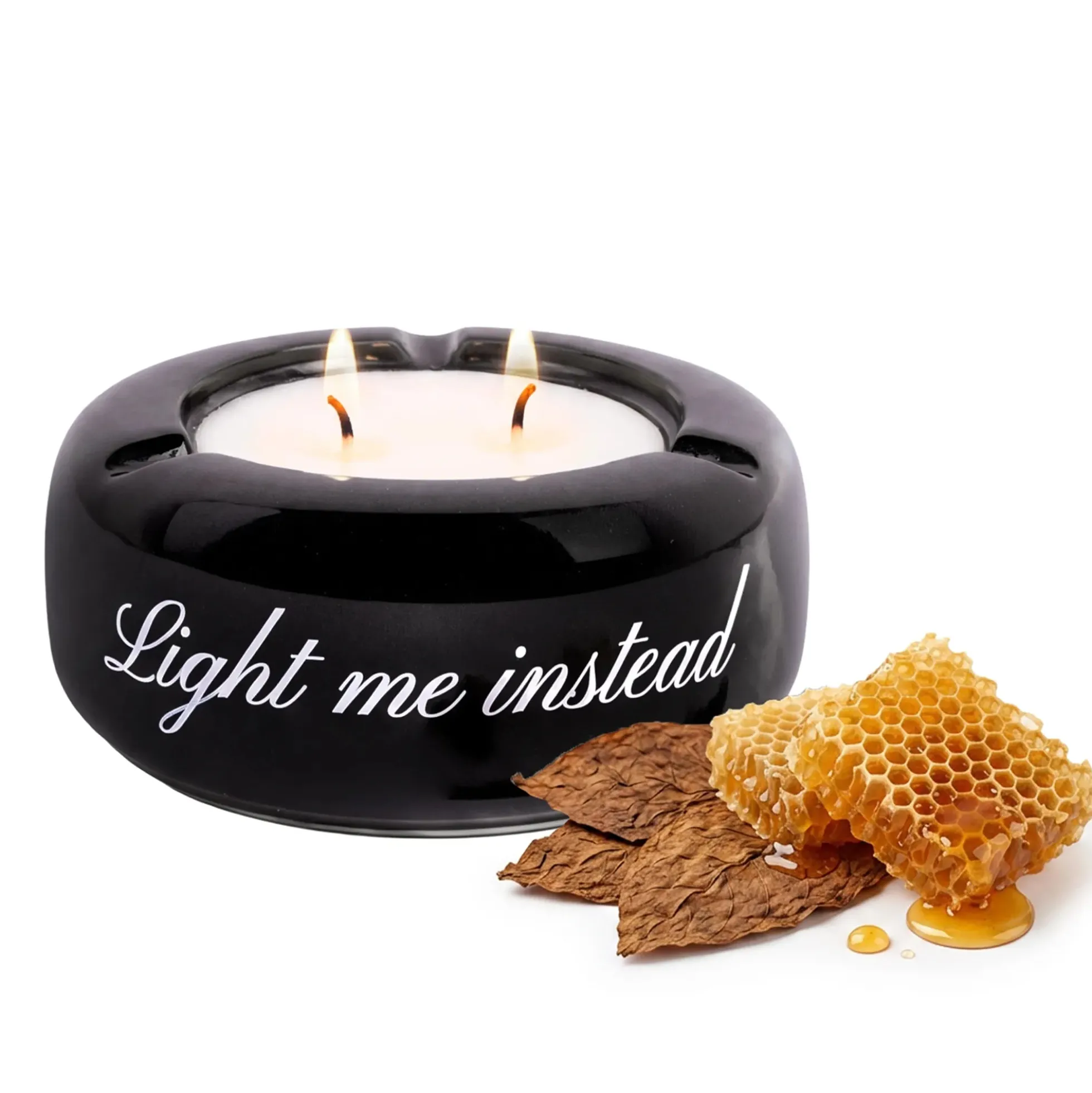 Vela multiusos “Light me instead” – tabaco y miel
