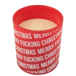 Velas de vaso patrón "Fucking Christmas" - Pack Rojo y Negro
