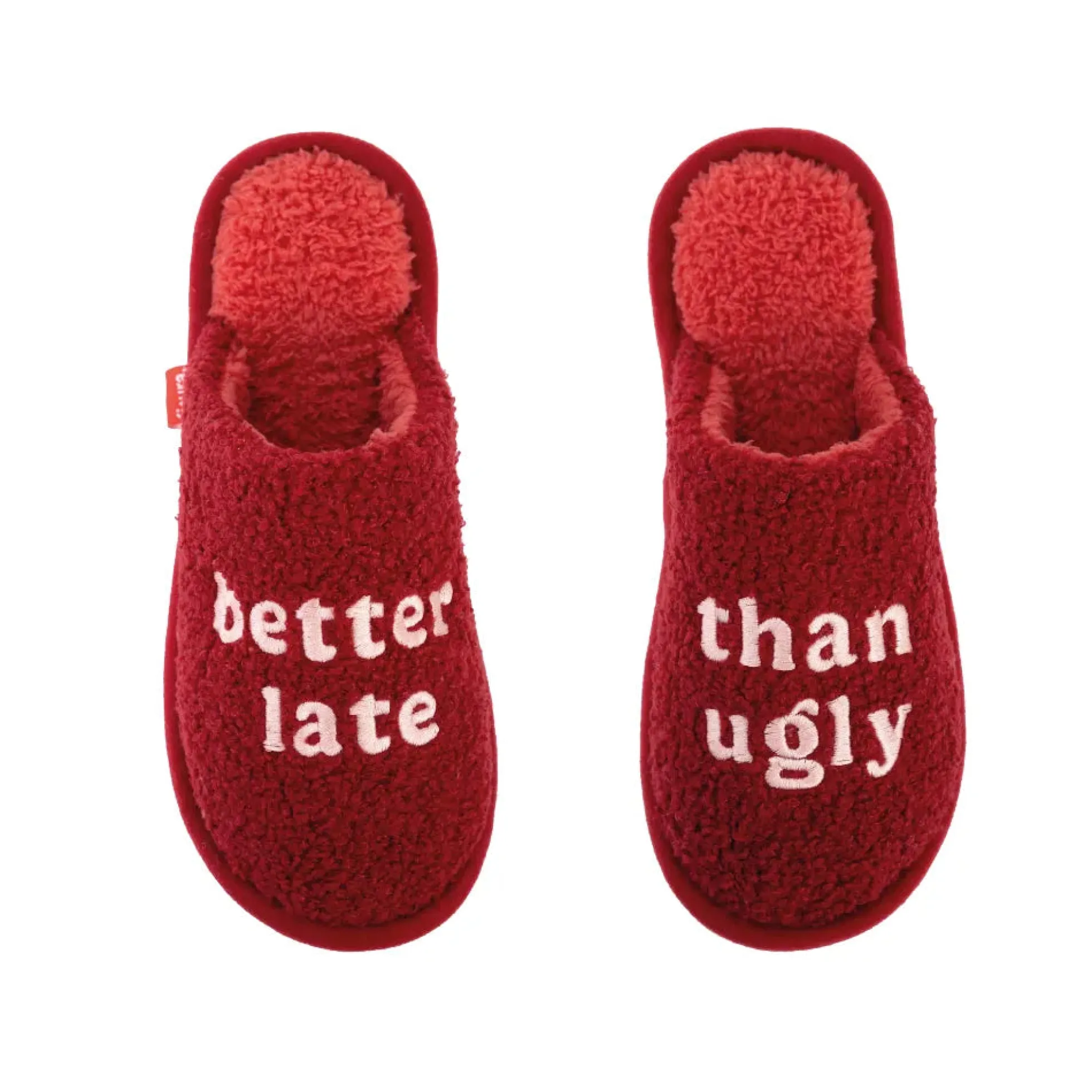 Zapatillas “Better late than ugly” rojo