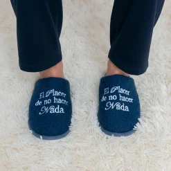 Zapatillas “El placer de no hacer nada” azul