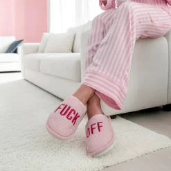 Zapatillas “Fuck off” rosa